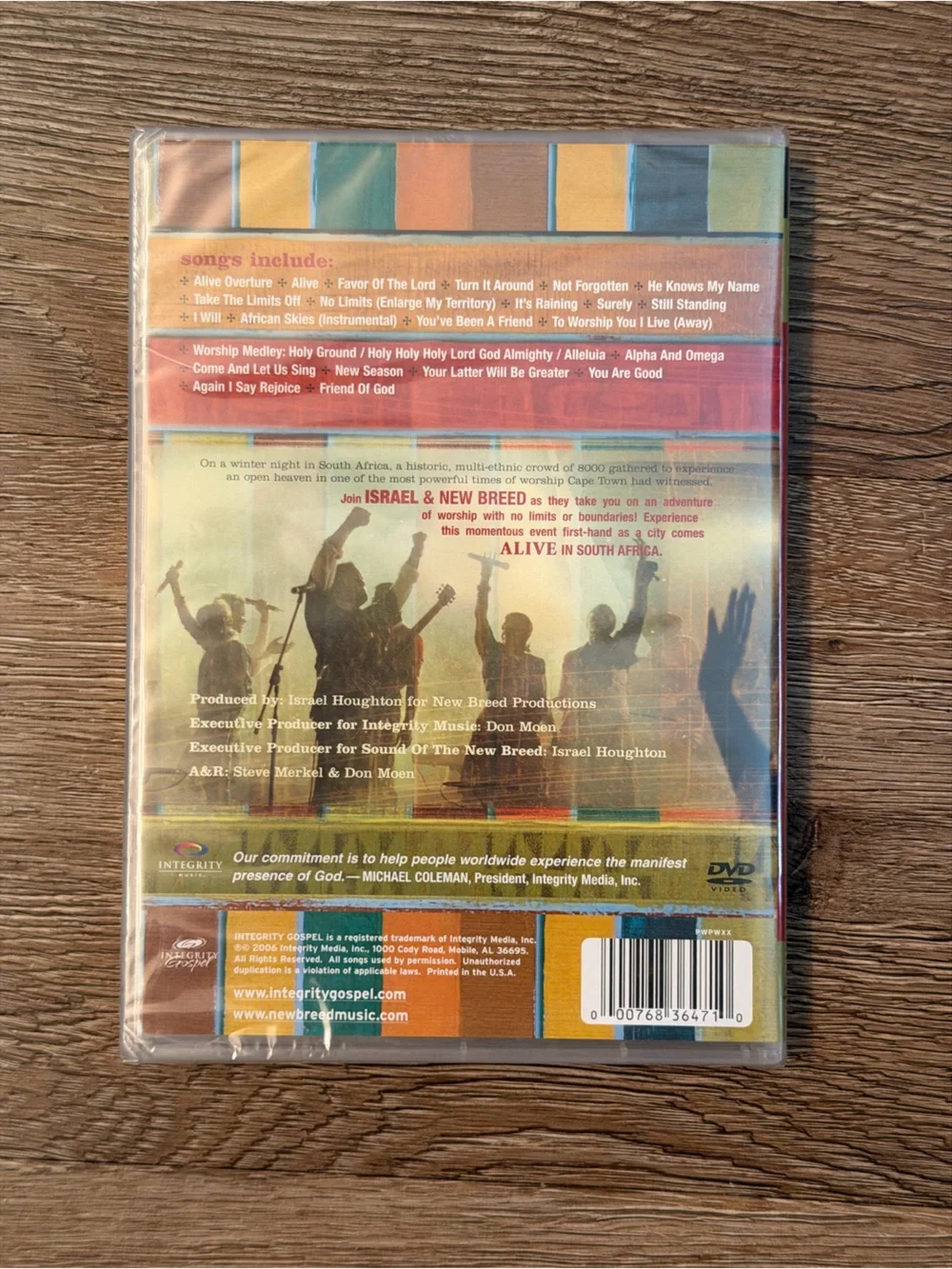 Israel & New Breed — Alive in South Africa (DVD) - Orange
